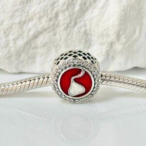 Pandora KISSES Chocolate Red Bead Charm S925 Silver Charm